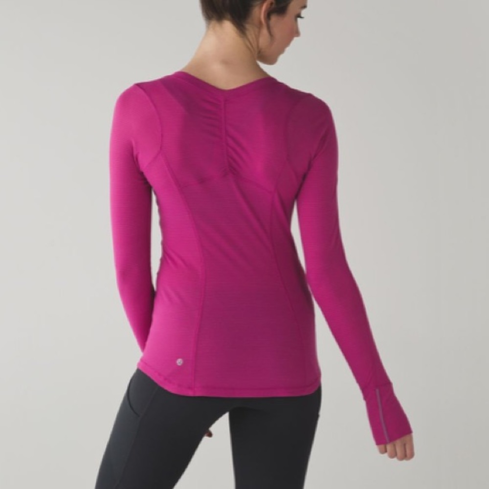 lululemon 5-mile long sleeve run shirt size 4